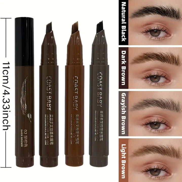 Dual action quick water eyebrow pencil
