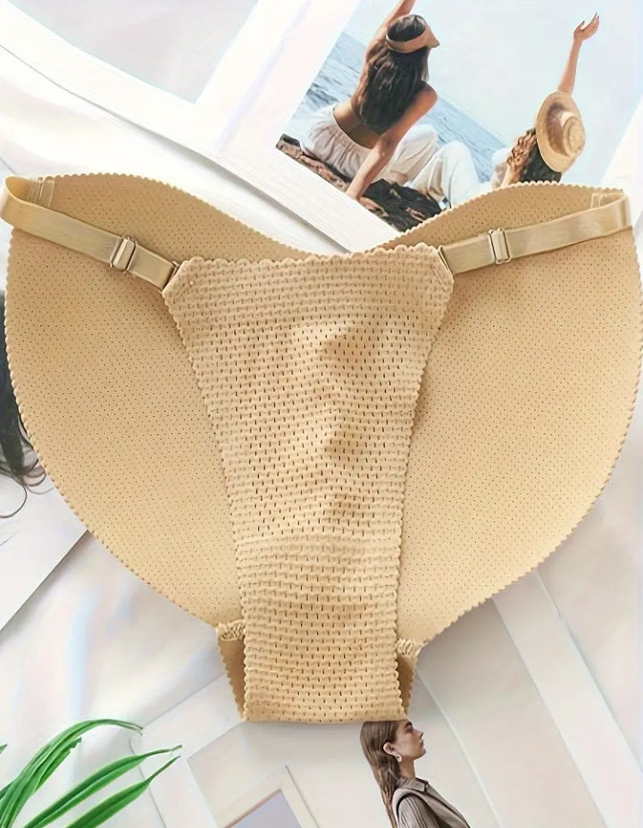 Seamless triangle butt lifting pad