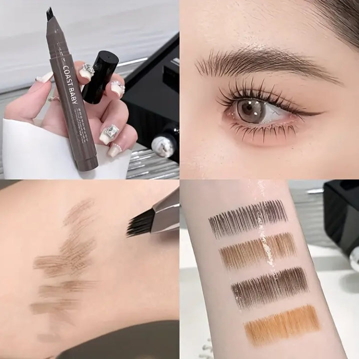 Dual action quick water eyebrow pencil