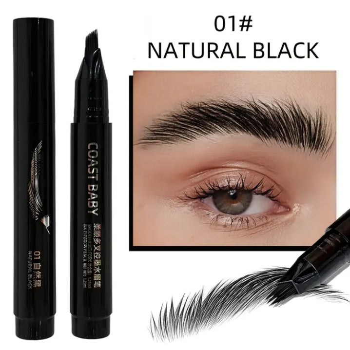 Dual action quick water eyebrow pencil