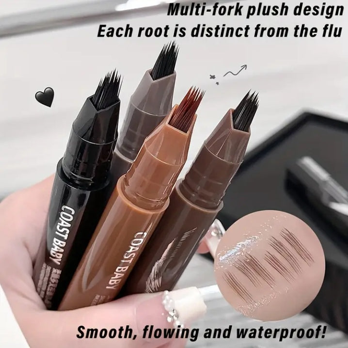 Dual action quick water eyebrow pencil