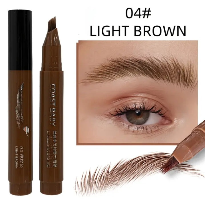 Dual action quick water eyebrow pencil